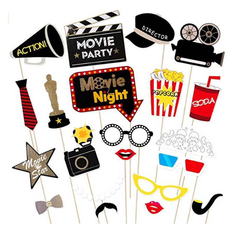 Transfronteriza popular película espiral colgante accesorios de fiesta de mano accesorios de la foto Hollywood espiral colgante