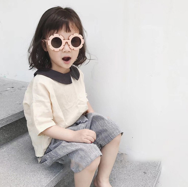 Koreanische Version der trend igen Kinder blumen brille Mode Baby se Sonnenblumen brille Jungen und Mdchen Persnlichkeit Sonnenbrillepicture3