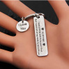 Cross -border supply To my man I love you keychain stainless steel jewelry pendant holiday gift