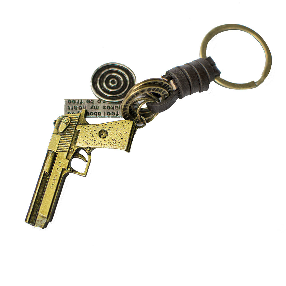 originality genuine leather CS Key buckle Cross Fire Eat chicken game periphery CF Weapon Gun mode Pistol Machine gun