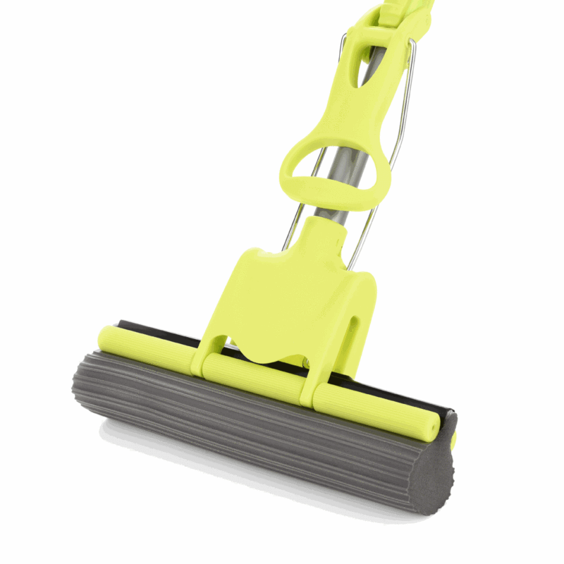 Rubber Cotton Mop Household Thickened Rod Water Absorbent Mop Roller Squeeze Mop Super Absorbent Telescopic Rod Sponge Floor Mop
