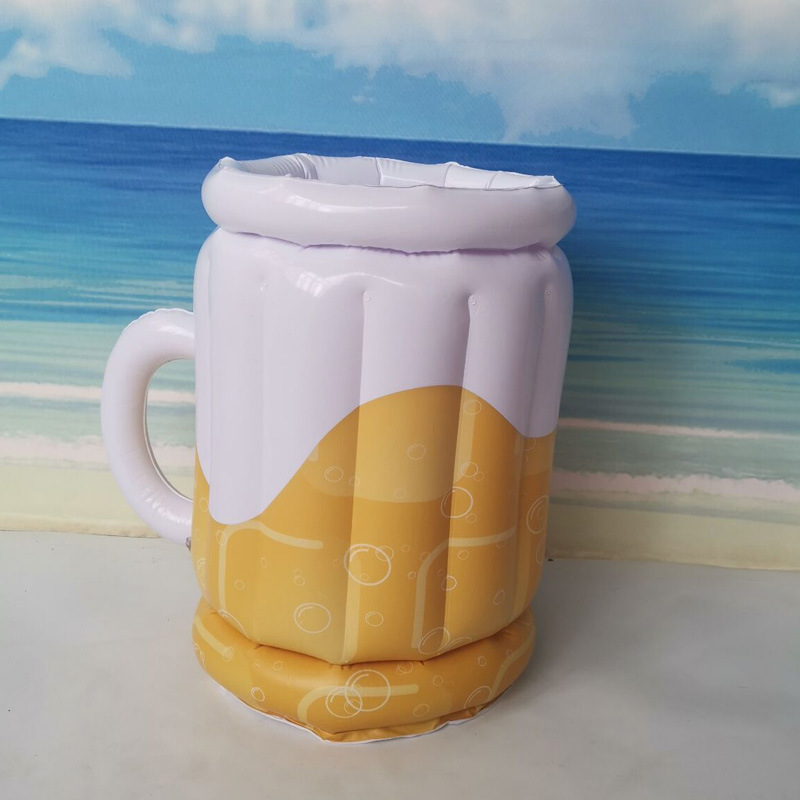 PVC inflatable ice bucket with hand drink beer glasses to outdoor cold beer barrel manufacturers spot wholesale