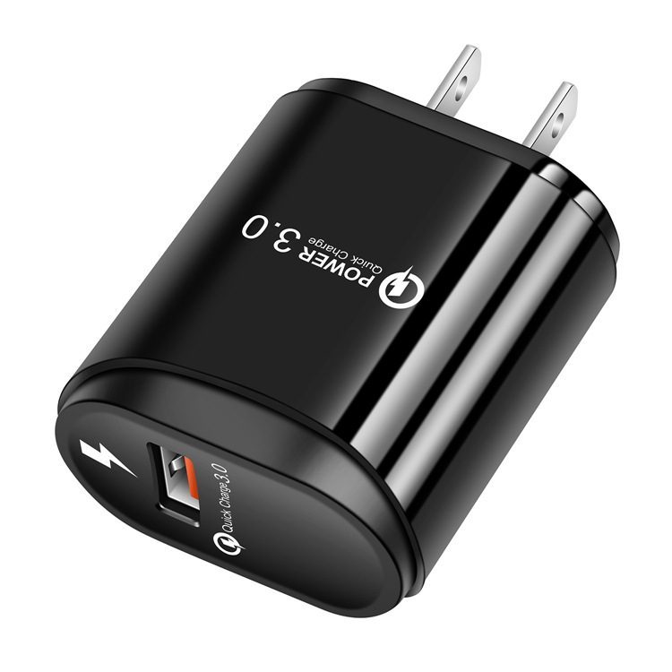 Single port Qualcomm QC3.0 fast head, new American standard QC30 travel charging mobile phone charger_voghion.com