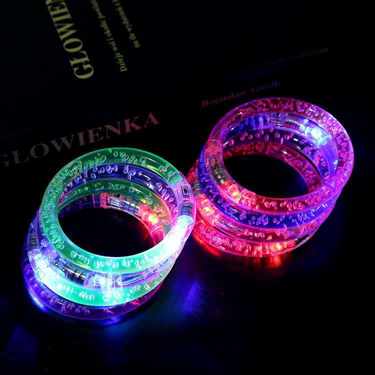 Solid Color Pattern Children's Solid Color Fashion Creative Led Light Bubble Bracelet