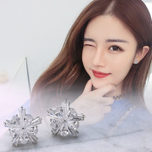 防過敏鋯石甜美小耳釘日韓國氣質簡約耳環飾品女生日禮物