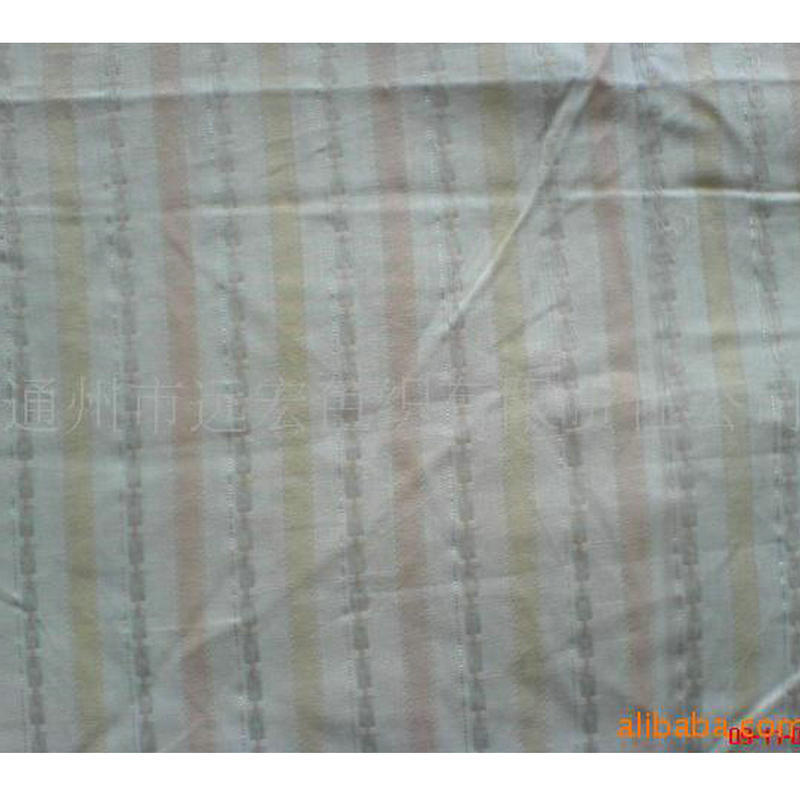供应全棉提花布 色织条子提花布 条子府绸面料