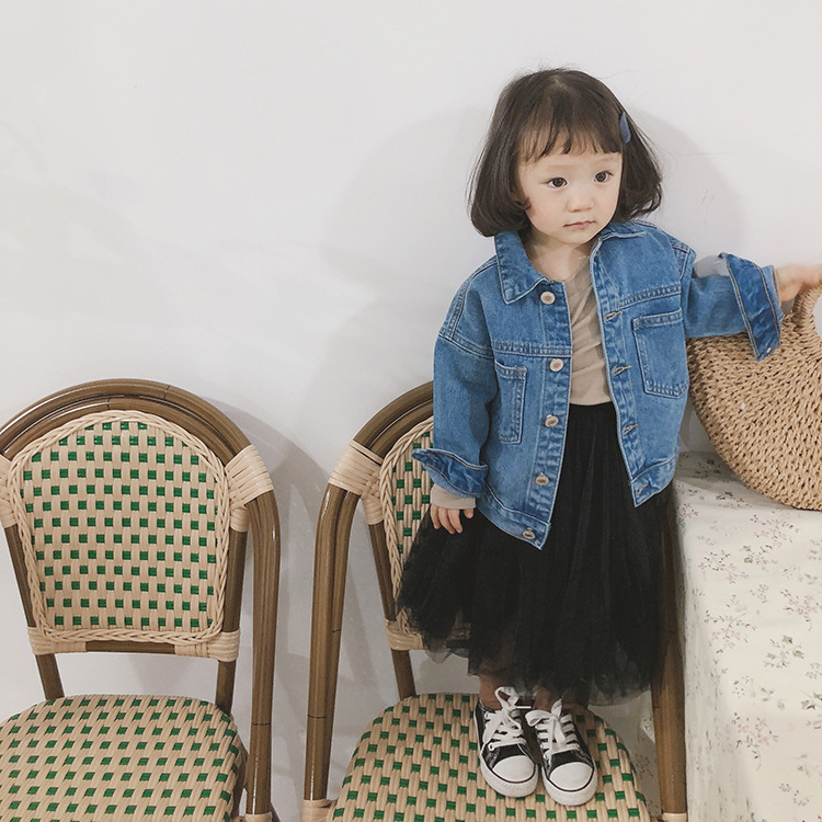 小童牛仔外套短款潮酷2019春季新款 童裝夾克上衣