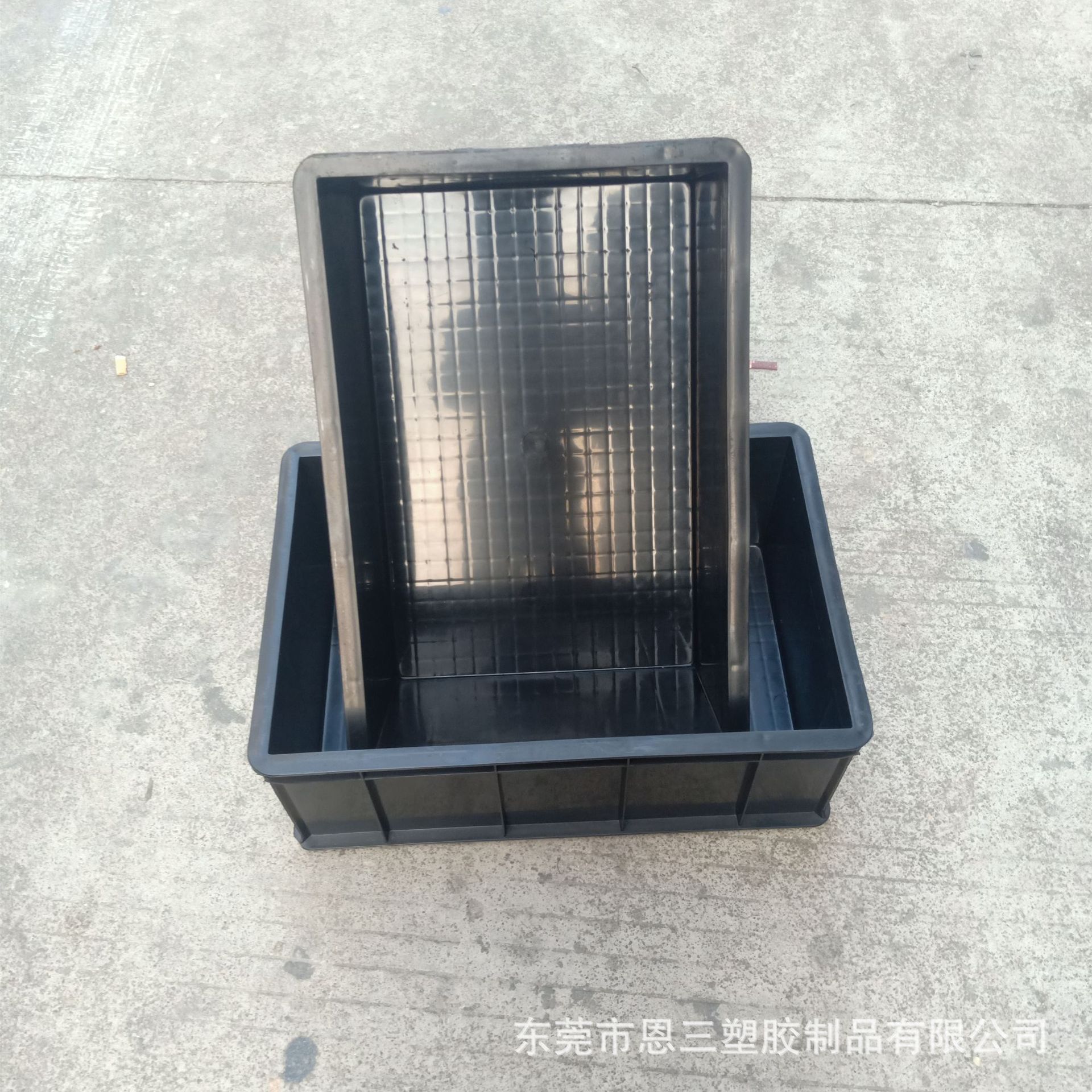 厂家现货供应永久性防静电塑胶框 加厚黑色防静电塑料周转箱