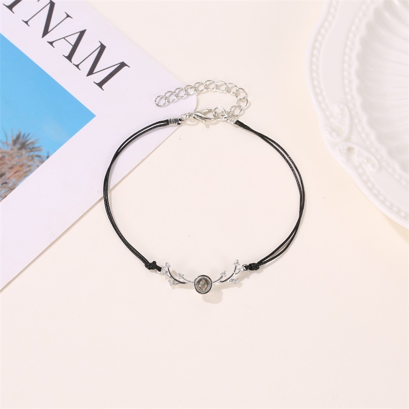 Couple bracelet creative 100 languages i love you simple red rope antlers bracelet