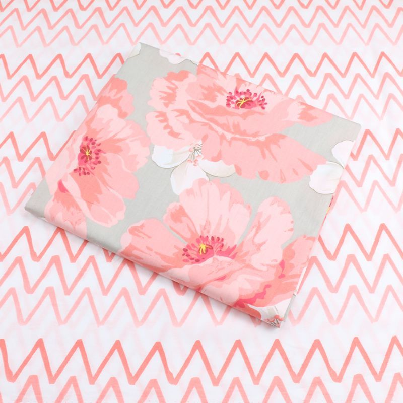 2.35米宽幅大花卉布料 纯棉被套床单枕头套面料 全棉家居被罩面料