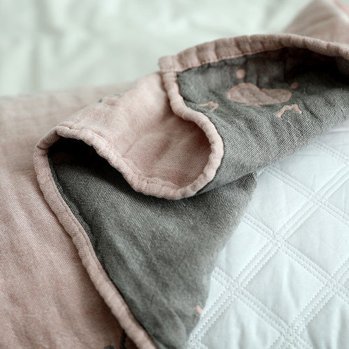 Cotton gauze pillow cover Japanese style 6-layer pleated thickened pillow cover for male and female students