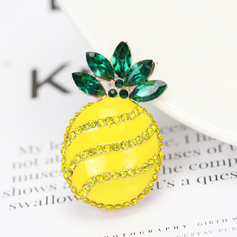 creative fashion fruit brooch summer fresh oil drop pineapple corsagepicture1