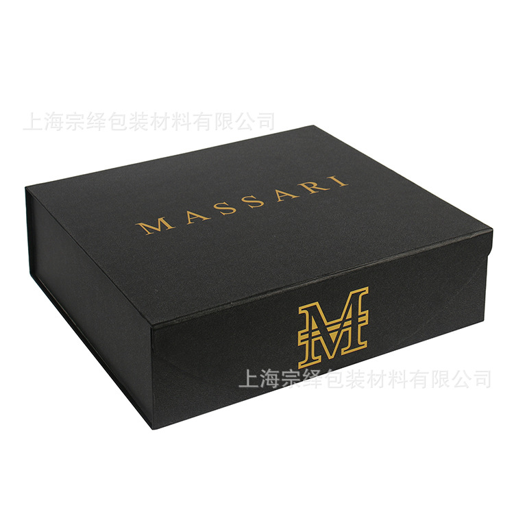 厂家制作彩色包装礼盒 纸质烫金盒 黑色丝带包装盒 对外加工彩盒