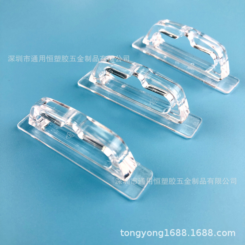 直销水晶飞机孔挂钩 塑胶斜边飞机孔挂扣 塑料立式飞机孔彩盒挂钩