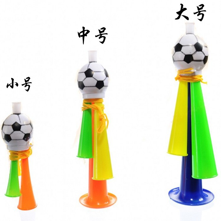 Cheap sale Plastic Fan football horn Cheer prop Fan horn Three-tone horn Plastic wholesale