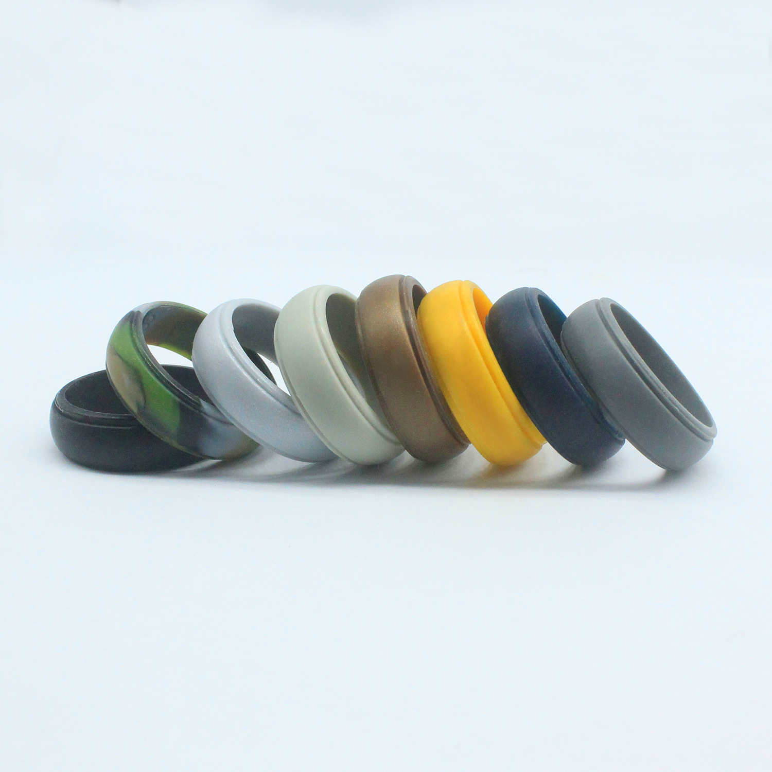 1 Piece Quantity Party, Street Occasion Silica Gel Material Simple Style Geometric Silica Gel Unisex Rings