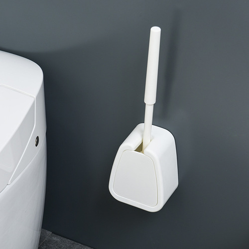 Long-handled cleaning brush toilet brush soft-bristled decontamination soft-bristled brush household cleaning punch-free set no dead corner toilet brush