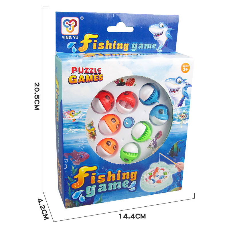 Nuevos niños eléctricos MESA DE PESCA giratoria rompecabezas musical traje de pesca juego interactivo entre padres e hijos juguetes de Venta caliente