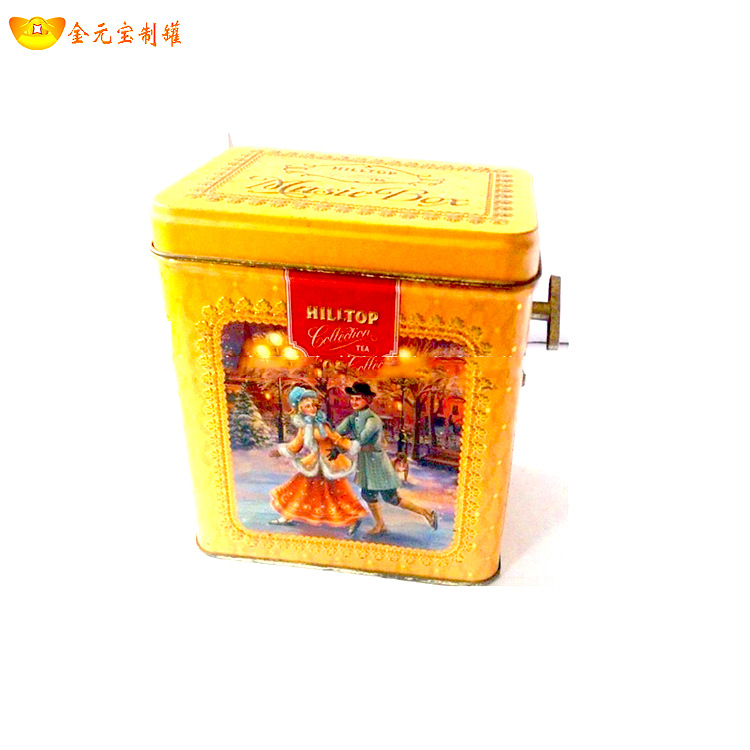 音乐盒马口铁音乐咖啡罐 礼品音乐咖啡馆