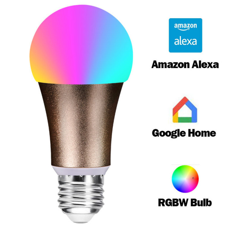 Cross-border direct supply WiFi smart graffiti bulb led color bulb Alexa/Google voice control