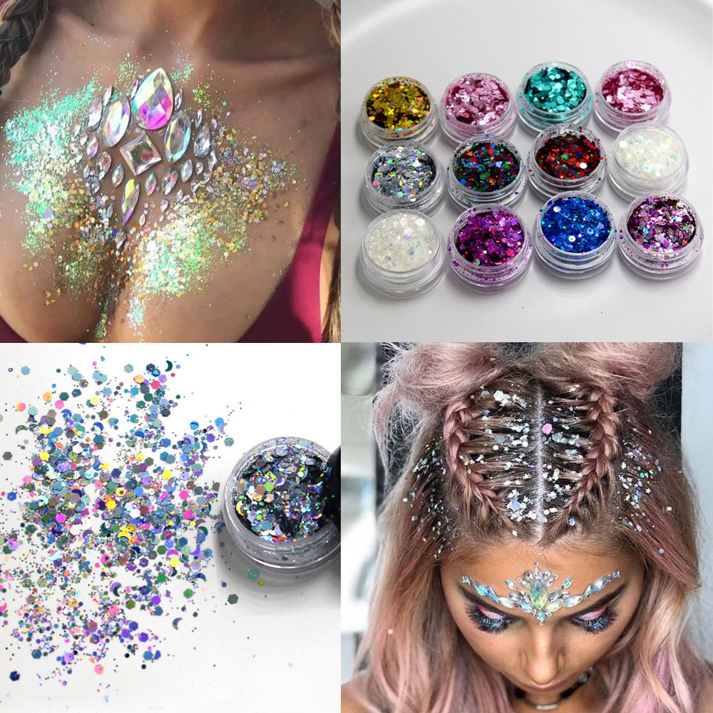 Glitter Event & Party Supplies 1 Piece Quantity Colorful Sequin Tattoos & Body Art 1 Piece