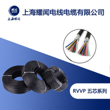 上海厂家直供无氧铜网屏蔽信号隔离抗干扰屏蔽电缆 RVVP5芯电缆线