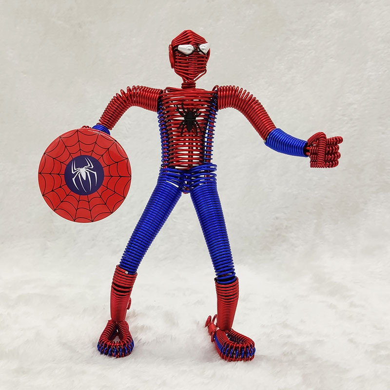 [Spider-Man Model] Aluminum Wire, Aluminum Wire Handicraft Model, College Student Resignation Project, Best-Selling Street Stall Supply