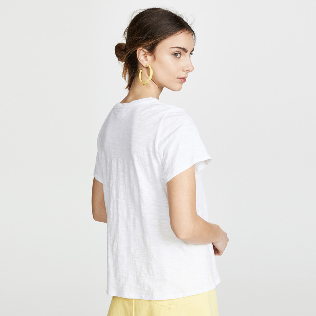 Summer new commuter leisure simple wind collar sequined T-shirt