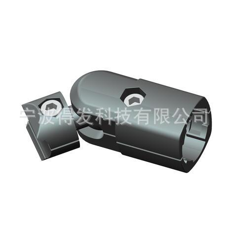 直径28mm铝合金线棒 180度固定外接头 J28-A180