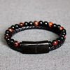 Leather accessory stainless steel, bead bracelet, wholesale, European style