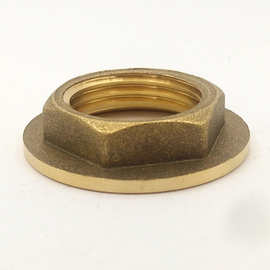 优惠精嫣G1/2铜并帽黄铜并圈 根壁母黄铜内丝接头法兰固定帽
