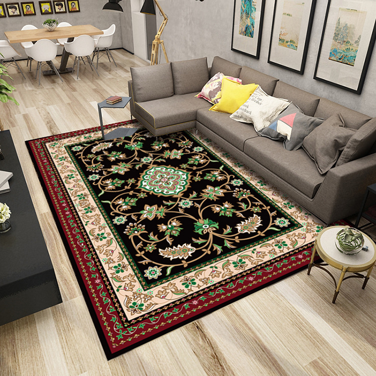 波斯地毯  客厅书房地毯 方形地毯地垫 可定制图案裁剪 水晶绒毯