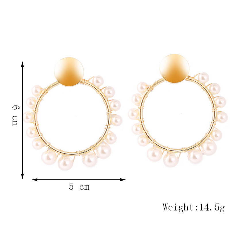 1 Pair Fashion Flower Imitation Pearl Women's Drop Earrings display picture 8