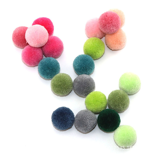 2.5cm cashmere wool ball polyester ball colorful rabbit fur hair ball headwear wool ball keychain plush ball pendant