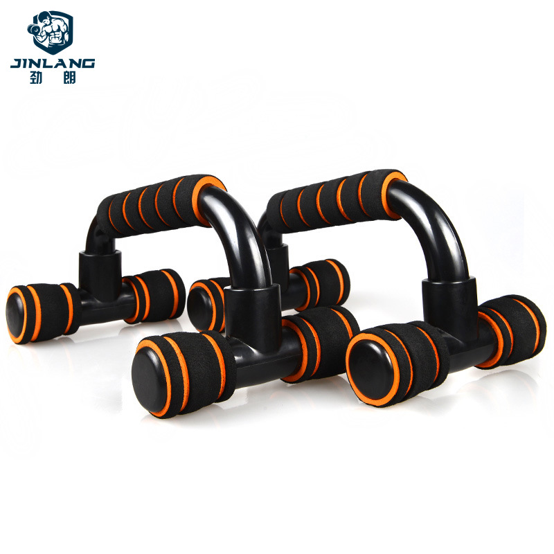 อุปกรณ์ออกกำลังกาย 厂家直供俯卧撑支架工字型H俯卧撑男士健身器材家用室内扩胸器械  