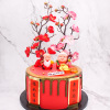 Plum Blossom Born Birthday Decoration Baking Account Shougongshou Po Simple Plum Plug -in Dessert Dessert Decoration Switching