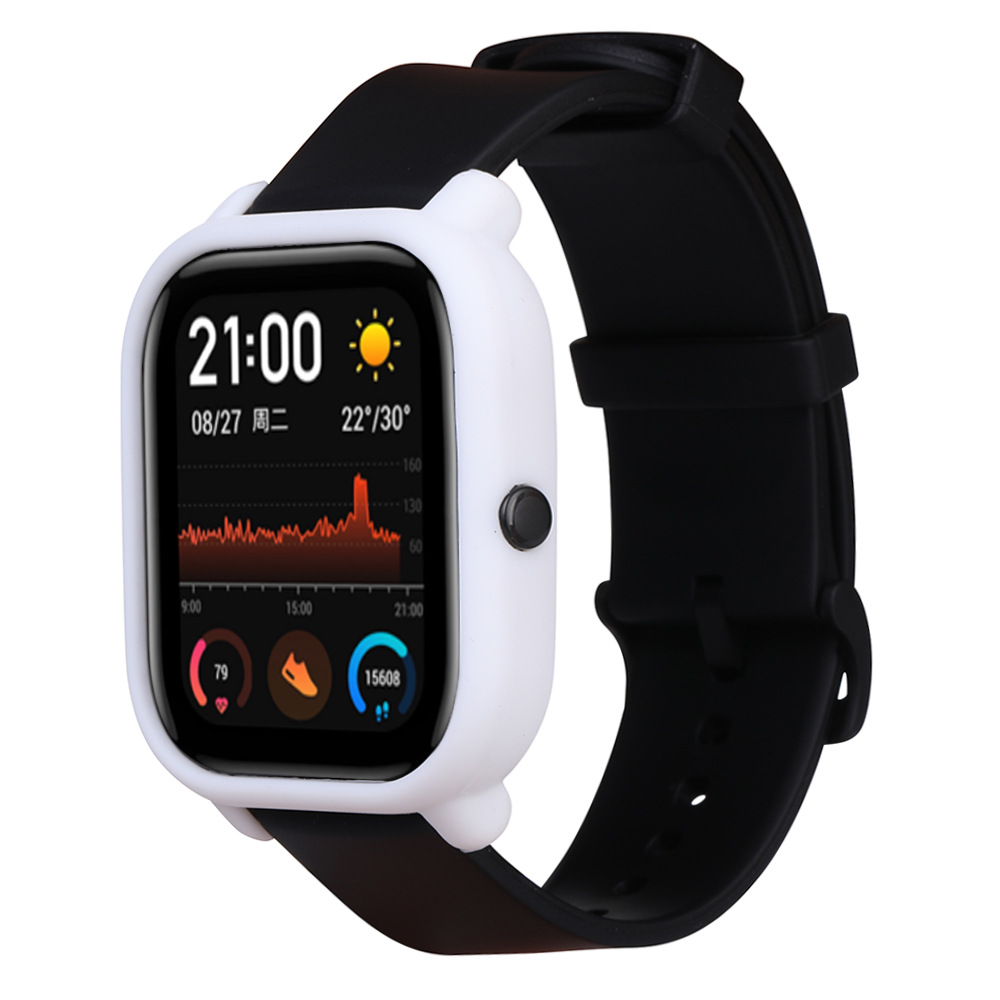 Suitable for Huami Amazfit GTS silicone protective case, solid color anti-drop and scratch-resistant soft rubber protective cover, soft undefined