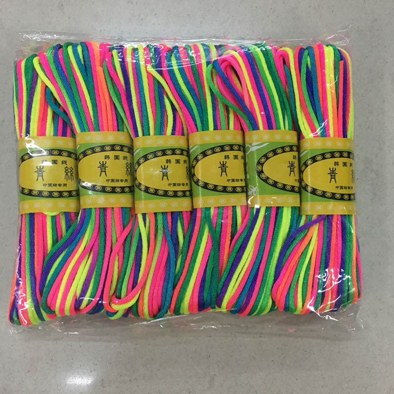 5号6号七彩线中国结线锦纶韩国丝线彩虹色手工材料编织绳子成包卖