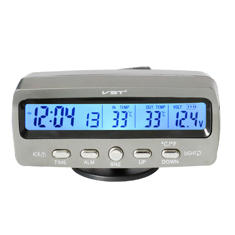 TS-7045V 车载日历时钟电压表汽车内外温度计液晶显示汽车用品