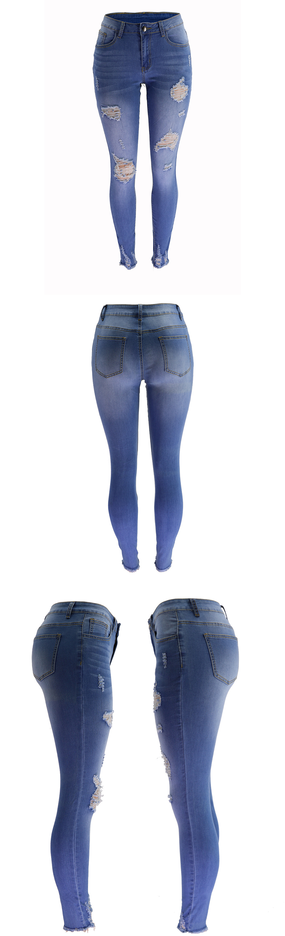 Vaqueros mujer jeans rotos pantalones denim para mujer casual_voghion.com