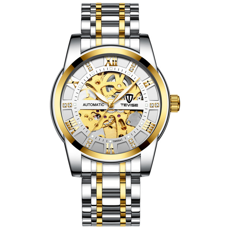 Reloj mecánico automático al por mayor T9005A del negocio de los hombres del reloj de TEVISE Tevis
