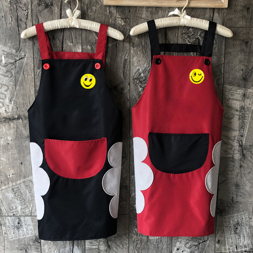 Chef overalls Washable apron kitchen cooking with lovely creativity antifouling oil proof Japanese men and women waists