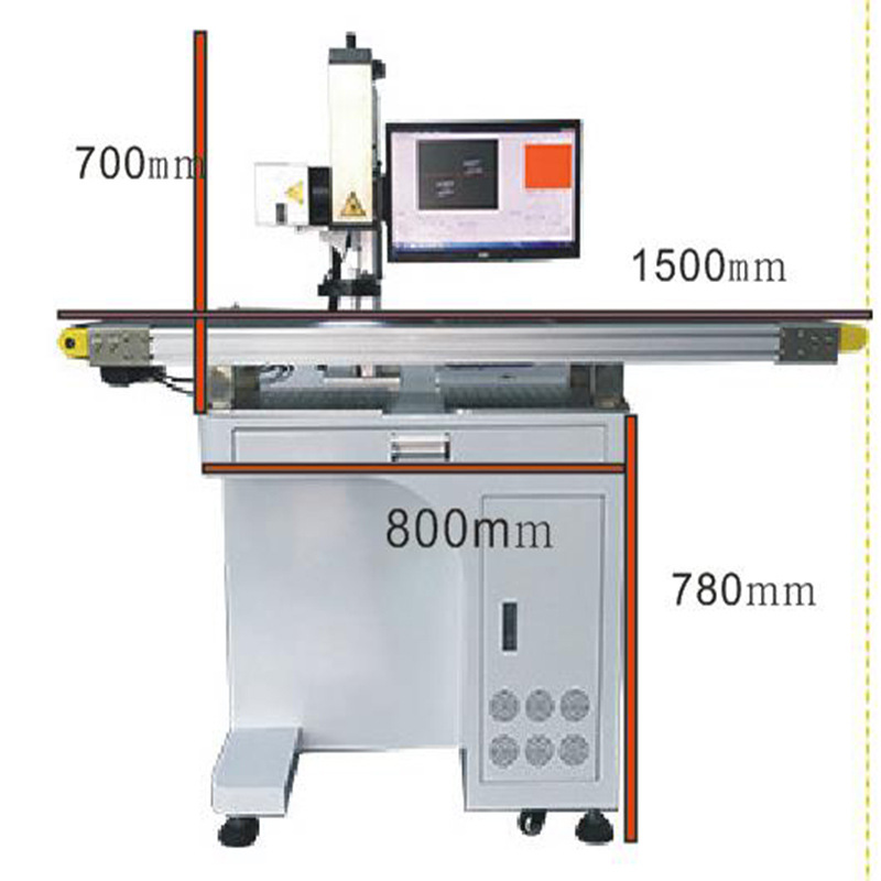 厂家XY轴移动平台光纤视觉激光打标机紫外产品任意摆放喷码机
