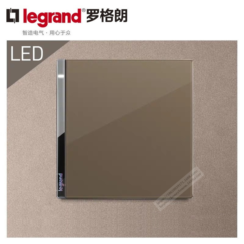 Legrand罗格朗 逸远 16A一位单带LED灯开关-沉香金K9/31/1/2BN-G2