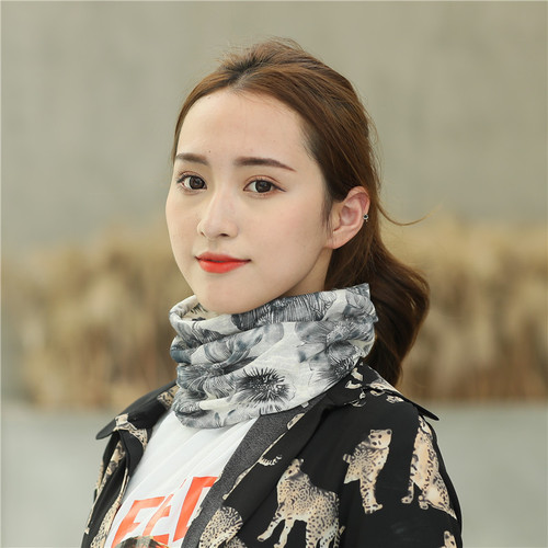 Korean version of graffiti new spring and autumn double layer women's multi-color splicing pullover hat popular confinement hat pile of headscarf