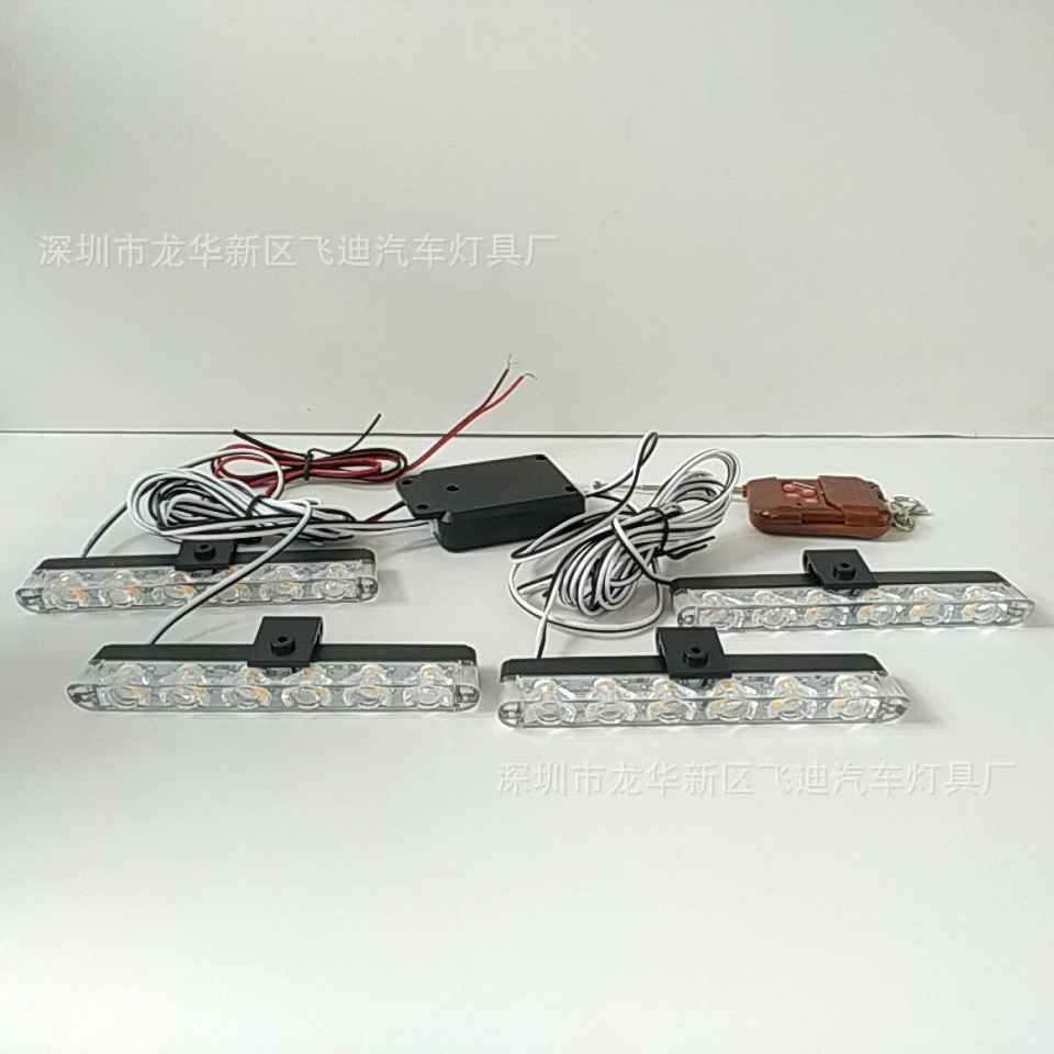 03043-4 DC12V беспроводной пульт дистанционного управления 4x 6LED один буксир L Четыре 24W 24LED средняя сетка вспышка стробоскоп