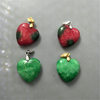 Fuchsia double-sided pendant heart shaped jade heart-shaped, wholesale