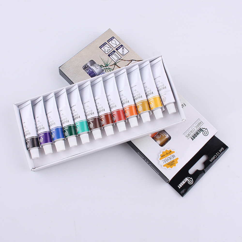 1 traje 12 color textil fibra de pigmento pintura pintada a mano de bricolaje pintado a mano zapatos de lona graffiti pintura impermeable