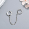 Fashionable earrings, copper chain, Japanese and Korean, simple and elegant design, Korean style