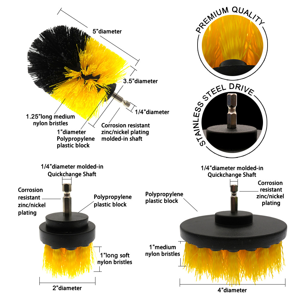 清洁刷6件套黄3